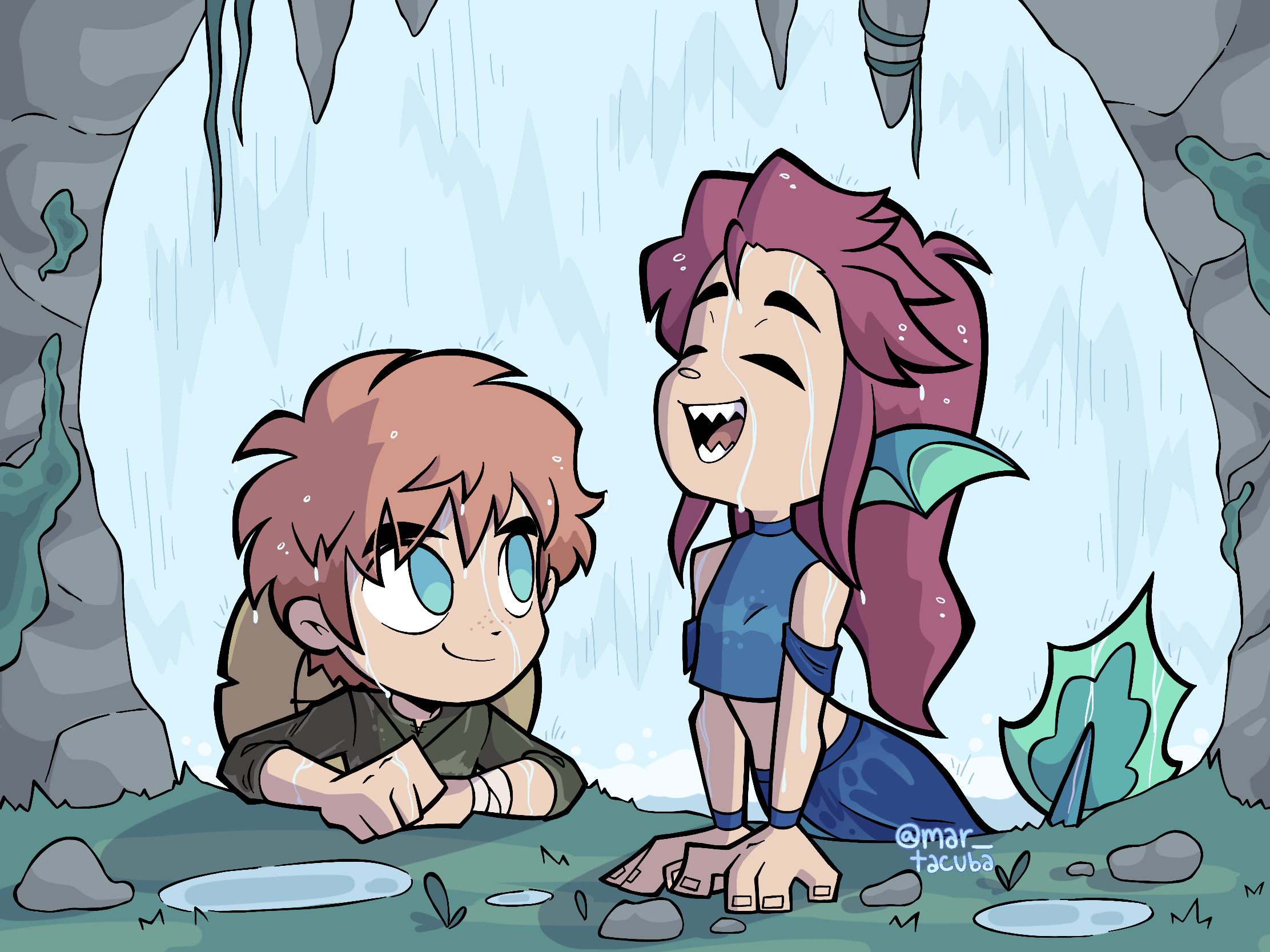 'Waterfall'..OC names: Simon, Clementine.